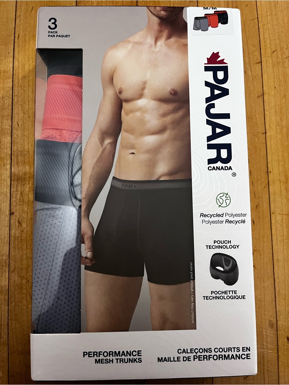 NWT Pajar Canada Men's Performance Mesh Trunks 3-Pack Size Medium | $40